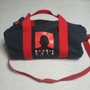 Gym Duffel Bag Black Red Travel Sports Overnight